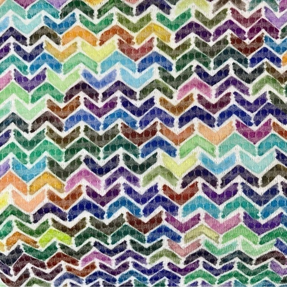 CJ Banks Chevron Multi Color Tunic Top Shirt Size 1X - Picture 2 of 8